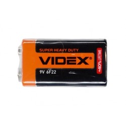 Батарейка крона, Videx, 6F22, 9V, сольова